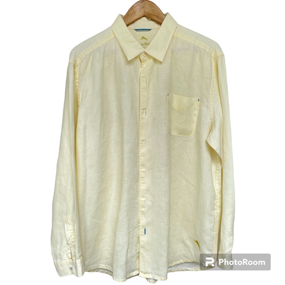 Tommy Bahama 100 % Linen “RELAX” Men’s Large Long Sleeve Shirt